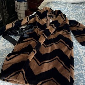 Stylish Black and Brown Women's Coat